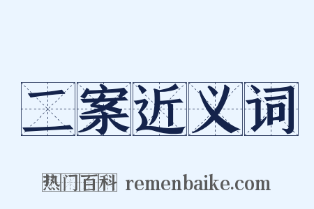二案近义词是什么意思的图片